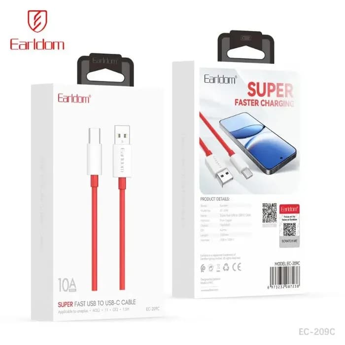 کابل ارلدام USB به TYPE-C مدل EC-209C — تصویر ۶