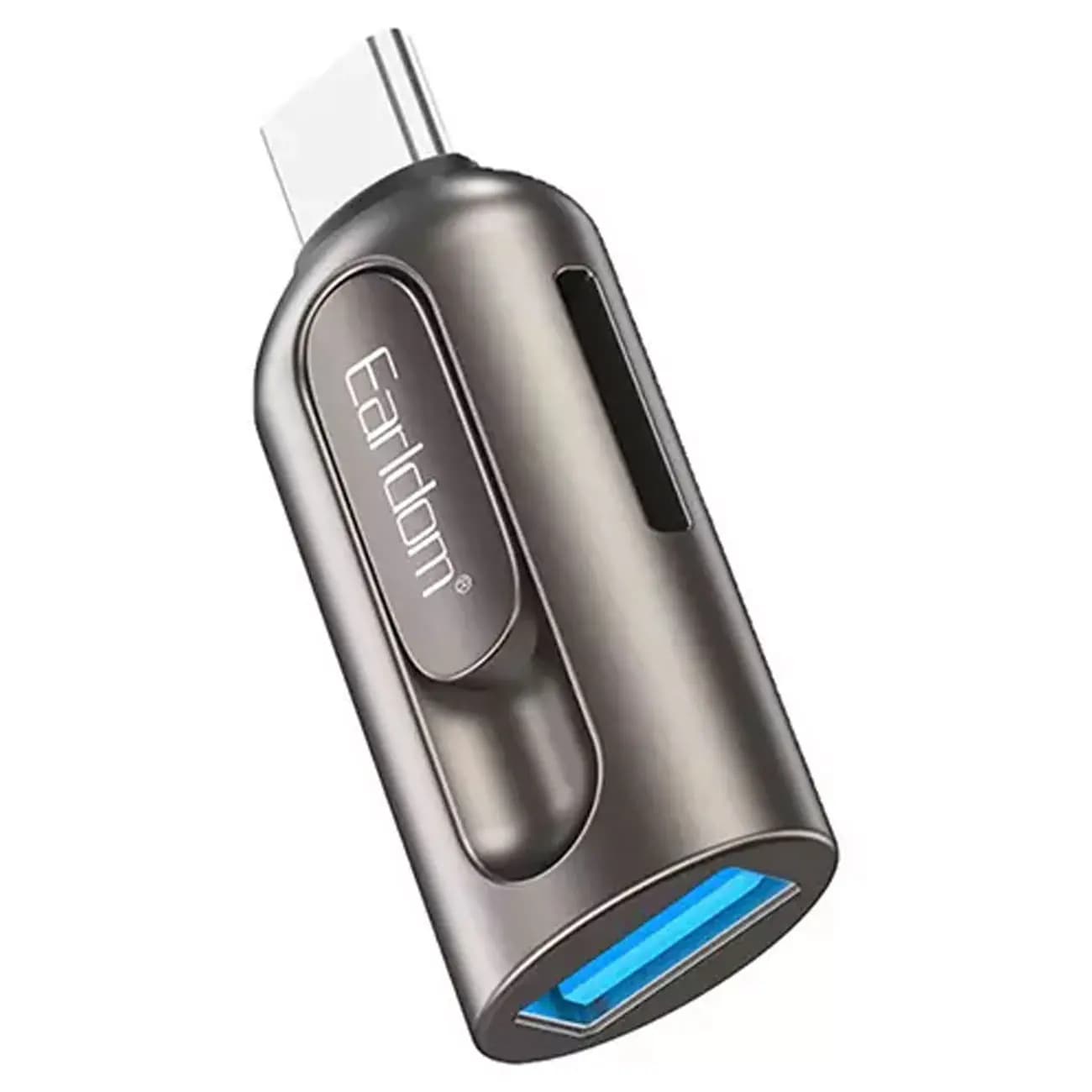 مبدل OTG USB به USB-C و کارتخوان ارلدام مدل OT98 — تصویر ۶