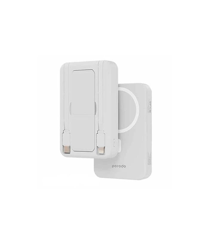 پاوربانک مگسیف همراه با کابل پرودو Porodo مدل Magsafe Grip Attach 10000mAh