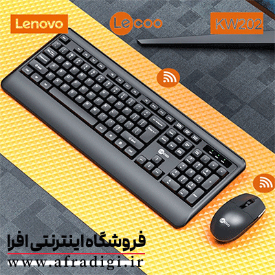 کیبورد و موس وایرلس KW 204 LECOO LENOVO — تصویر ۵