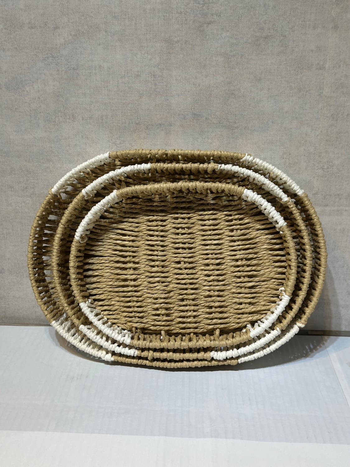 سینی حصیری بیضی دو رنگ — تصویر ۵