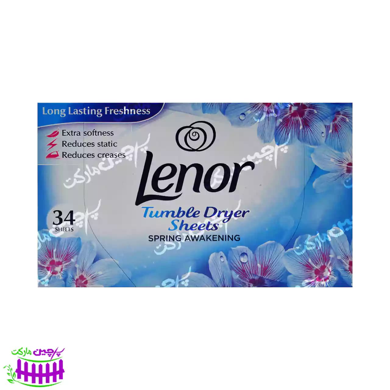 ورق کاغذی خوشبوکننده لباس لنور عطر بهار 25 برگ (Lenor) — تصویر ۲