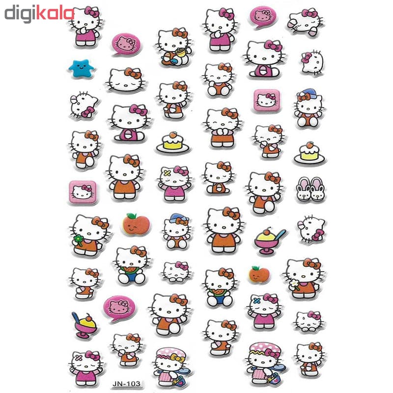 استیکر کودک طرح کیتی مدل kitty – j103 — تصویر ۲