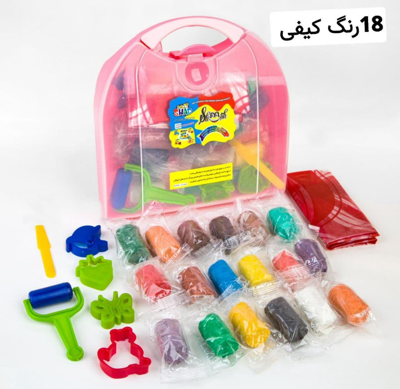 خمیر بازی ۱۸ رنگ کیفی — تصویر ۲