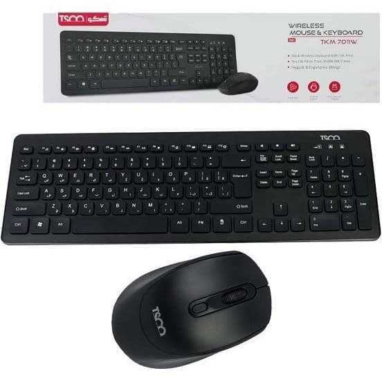 کیبورد و موس بی سیم تسکو مدل TKM 7011W