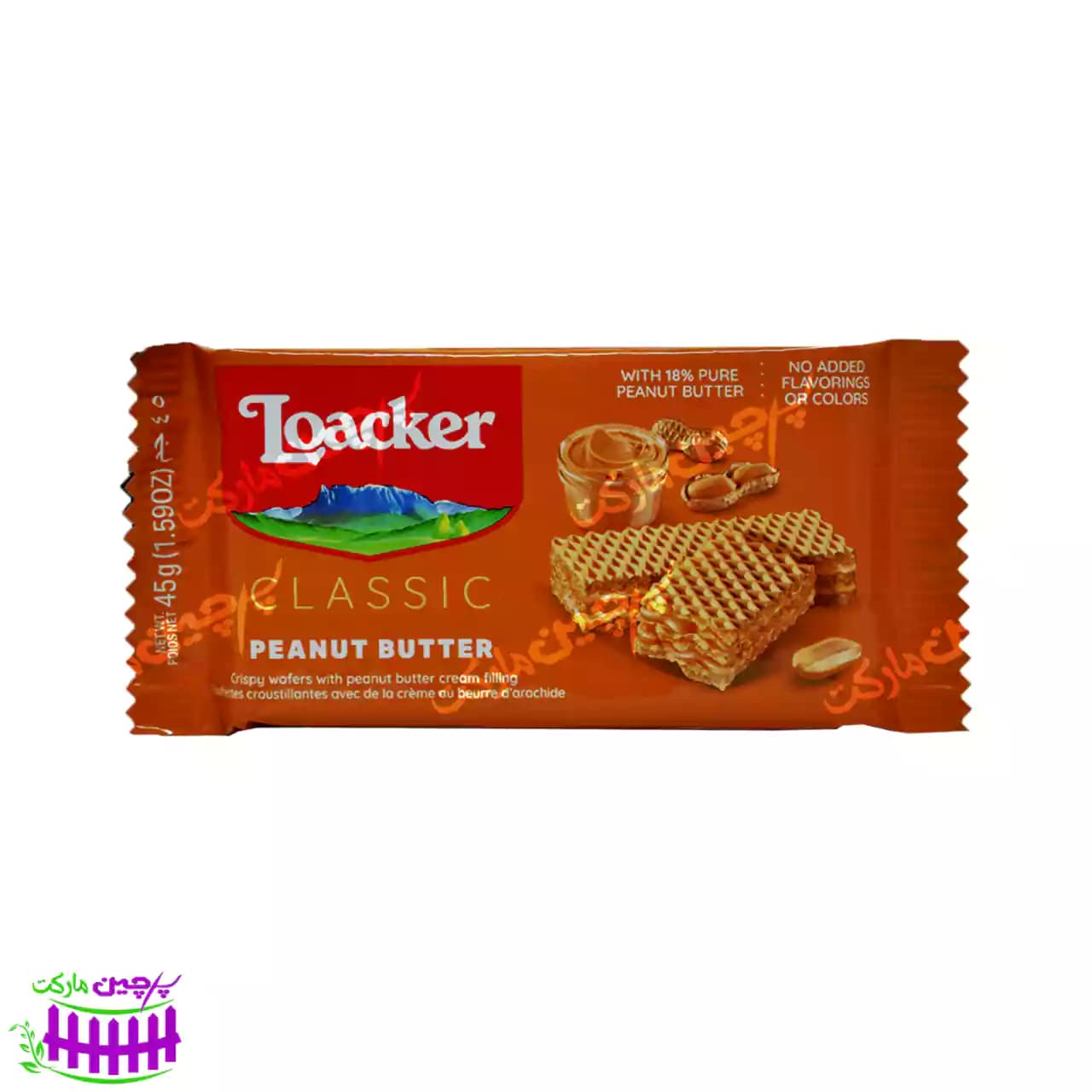 ویفر کرم کره بادام زمینی 45 گرم لواکر – loacker