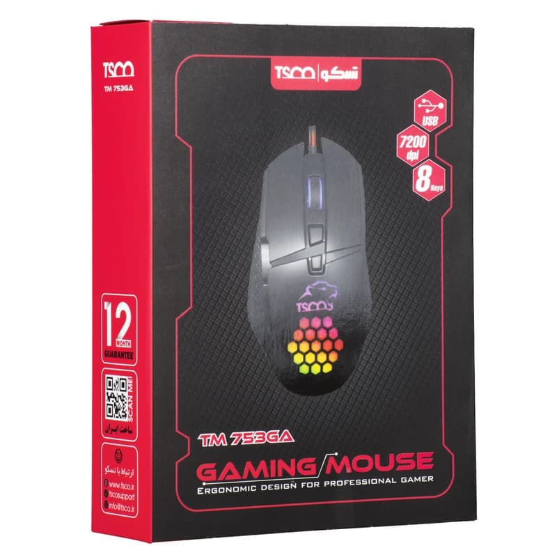 موس مخصوص بازی تسکو مدل TM 753 GA — تصویر ۹