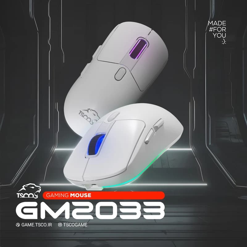 موس بی سیم مخصوص بازی تسکو مدل GM 2033 — تصویر ۴