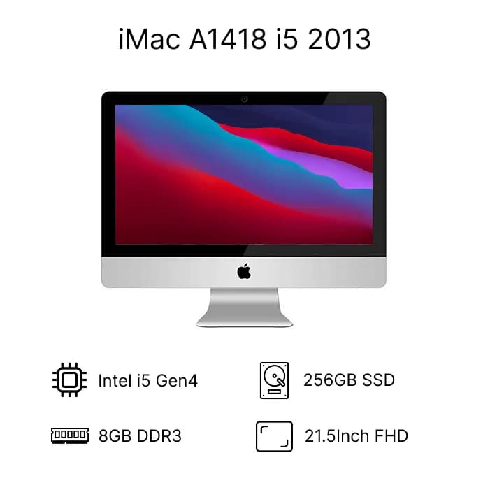 آی مک استوک اپل iMac A1418 2013 i5 نسل 4 | رم 8GB | حافظه 256GB — تصویر ۲