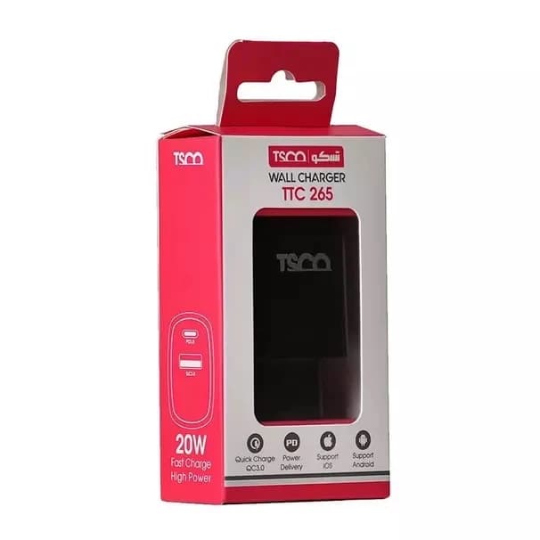 شارژر دیواری تسکو مدل TTC265 ظرفیت 20 وات با 2 پورت — تصویر ۵