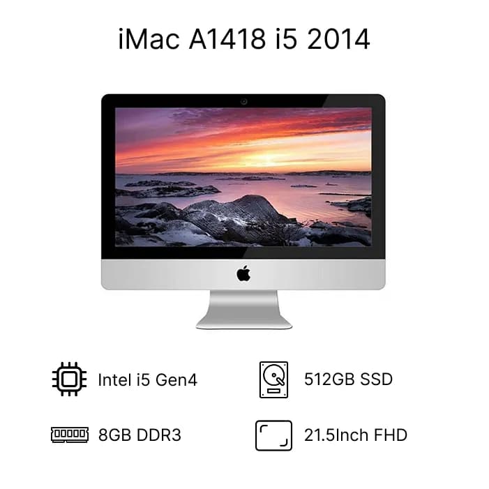 آی مک استوک اپل iMac A1418 2014 i5 نسل 4 | رم 8GB | حافظه 512GB