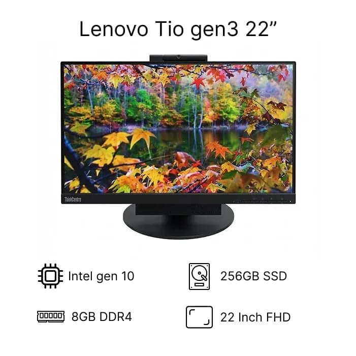 آل این وان استوک Lenovo ThinkCentre TIO 22 Gen 3 نسل 10 | رم 8GB و حافظه 256GB