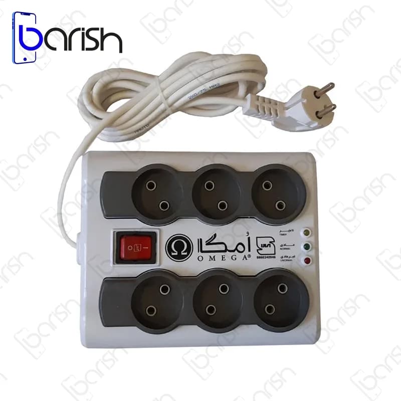 محافظ برق 6 خانه اُمگا مدل P6000 طول 3 متر — تصویر ۷