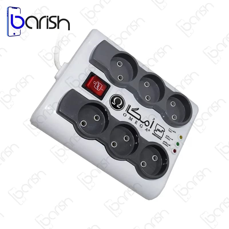 محافظ برق 6 خانه اُمگا مدل P6000 طول 3 متر — تصویر ۶