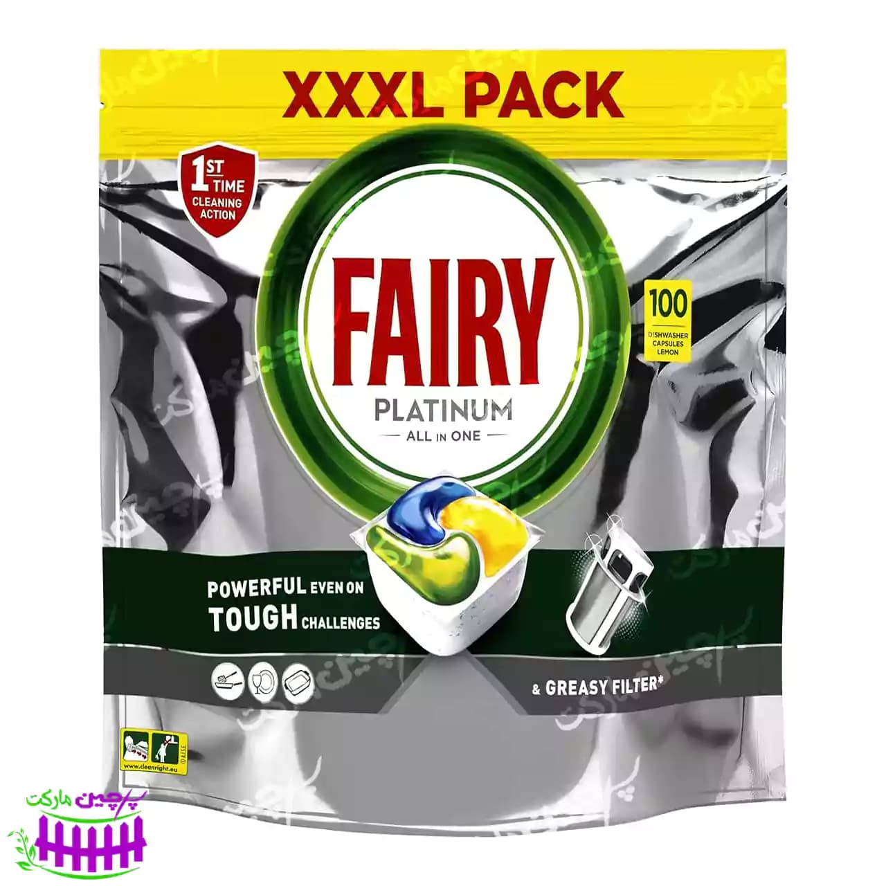 کپسول ماشین ظرفشویی 100 عدد پلاتینیوم همه کاره فیری – fairy