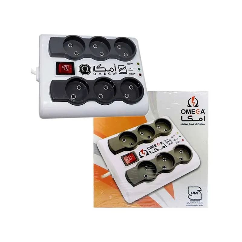 محافظ برق 6 خانه اُمگا مدل P6000 طول 1.5 متر — تصویر ۳