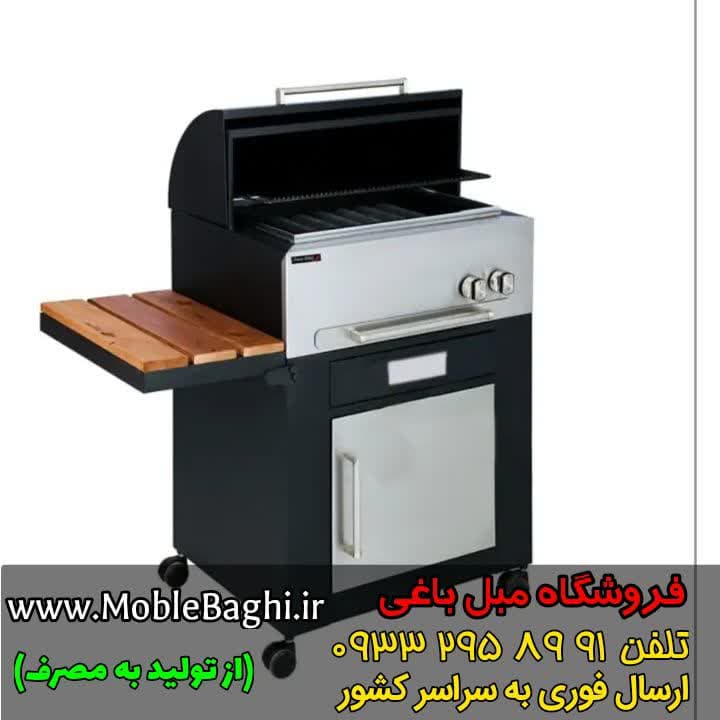 باربیکیو مدل مشکی و استیل 62 — تصویر ۲
