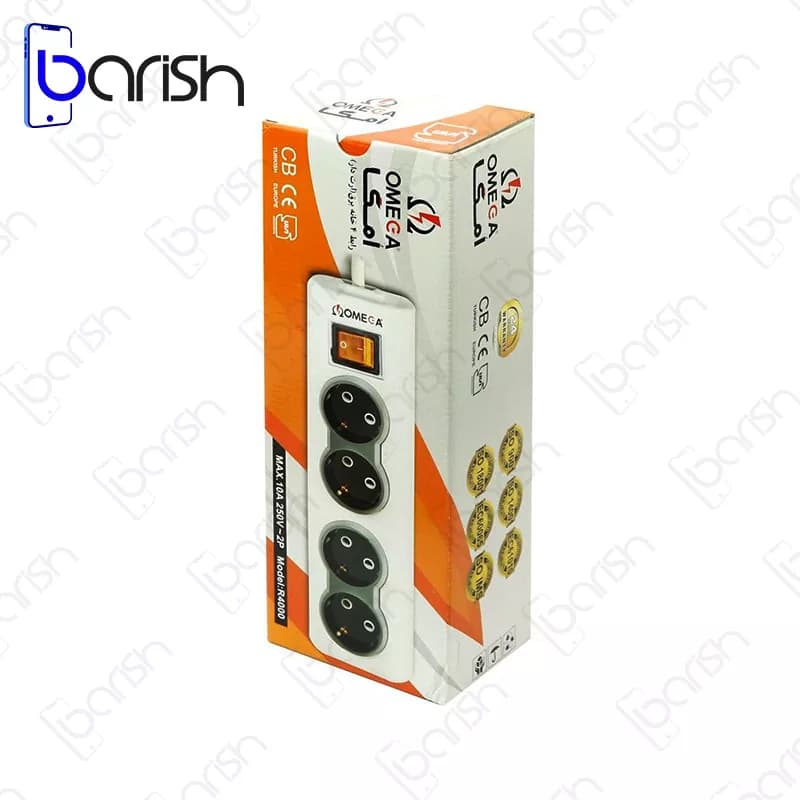 رابط برق 4 خانه ارت دار اُمگا مدل R4000 — تصویر ۳
