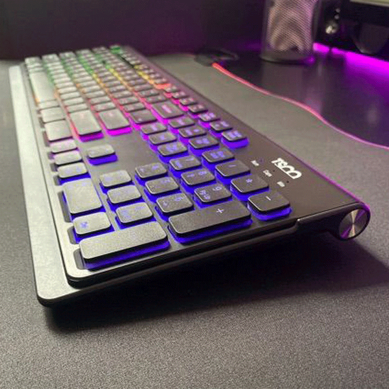 کیبورد گیمینگ تسکو مدل TK 8031، سوییچ ممبران، Full-Size، نورپردازی RGB — تصویر ۸