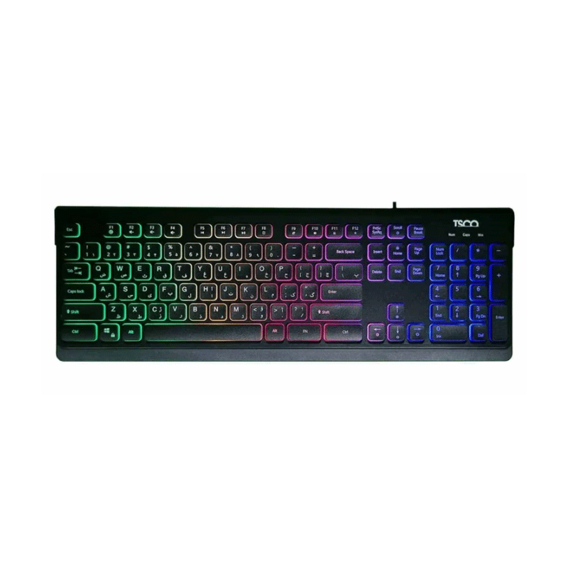 کیبورد گیمینگ تسکو مدل TK 8031، سوییچ ممبران، Full-Size، نورپردازی RGB — تصویر ۷