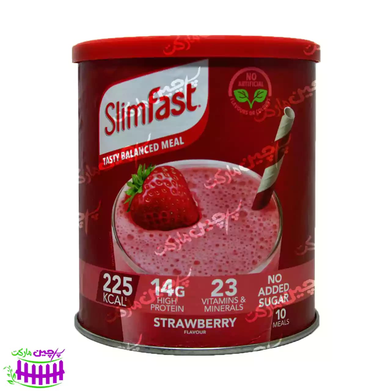 پودر پروتئین و ویتامینه اسلیم فست توت فرنگی بدون شکر 365 گرم – slimfast