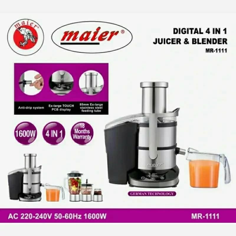 ابمیوه گیر 4 کاره مایر مدل MR-1111 — تصویر ۳