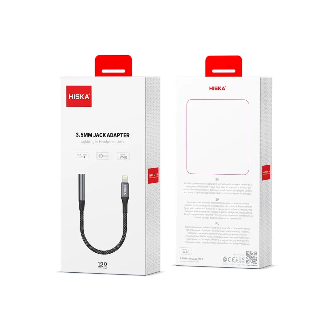 کابل تبدیل Lightening به AUX هیسکا مدل W48 — تصویر ۴