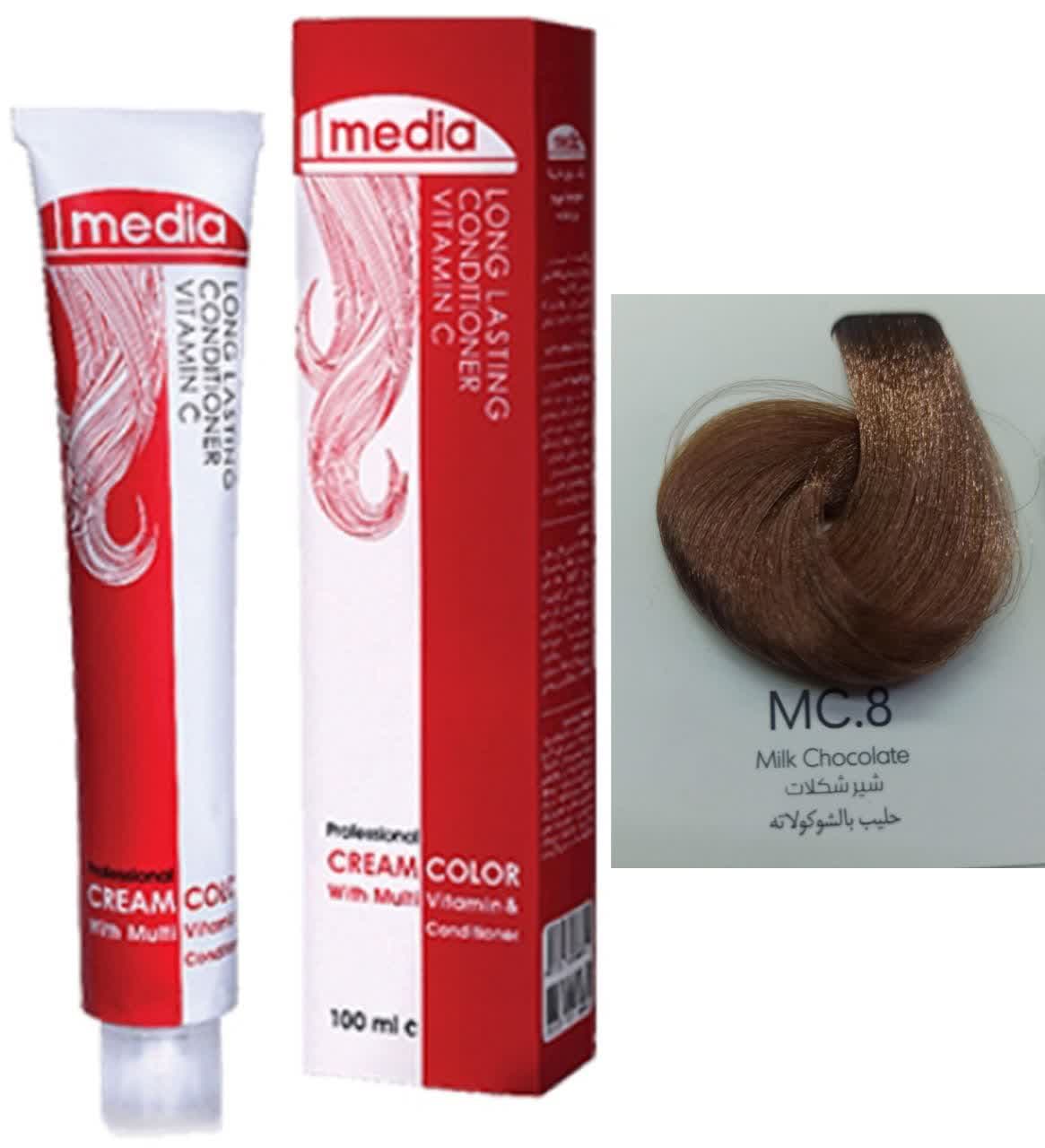 رنگ مو مدیا شیرشکلات MC.8