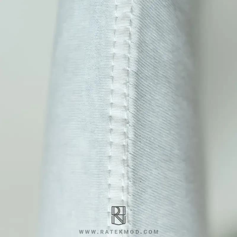 تیشرت باکسی ساده بیسیک سفید دونخ پنبه درجه یک سایز بزرگ و معمولی — تصویر ۸