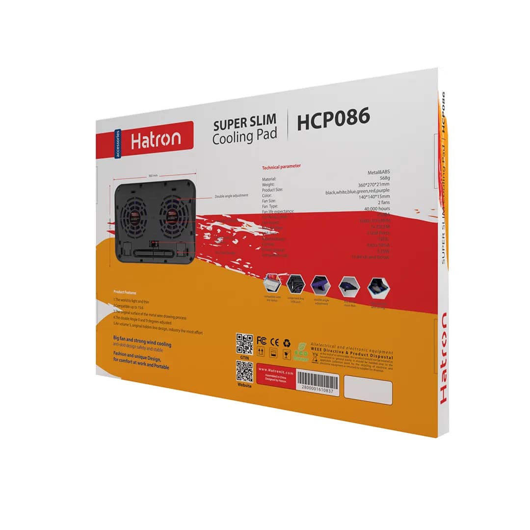 فن خنک کننده لپ تاپ هترون مدل HCP086 — تصویر ۴