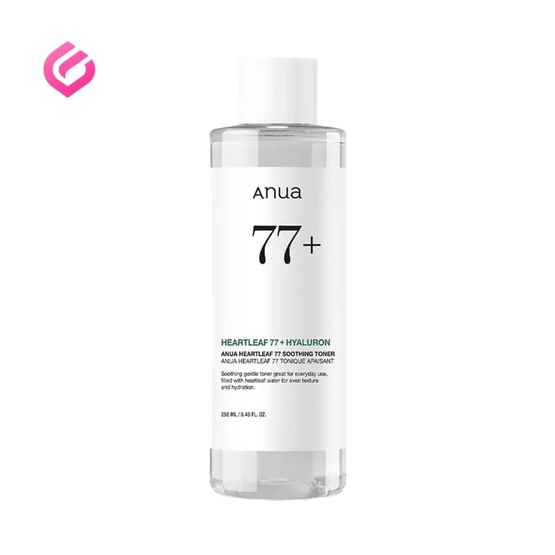 تونر تسکین‌دهنده و آبرسان آنوا Anua Heartleaf 77% + Hyaluron Soothing Toner — تصویر ۴