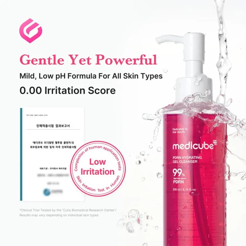 ژل شستشوی آبرسان مدیکیوب PDRN Pink Hydrating Gel Cleanser — تصویر ۷