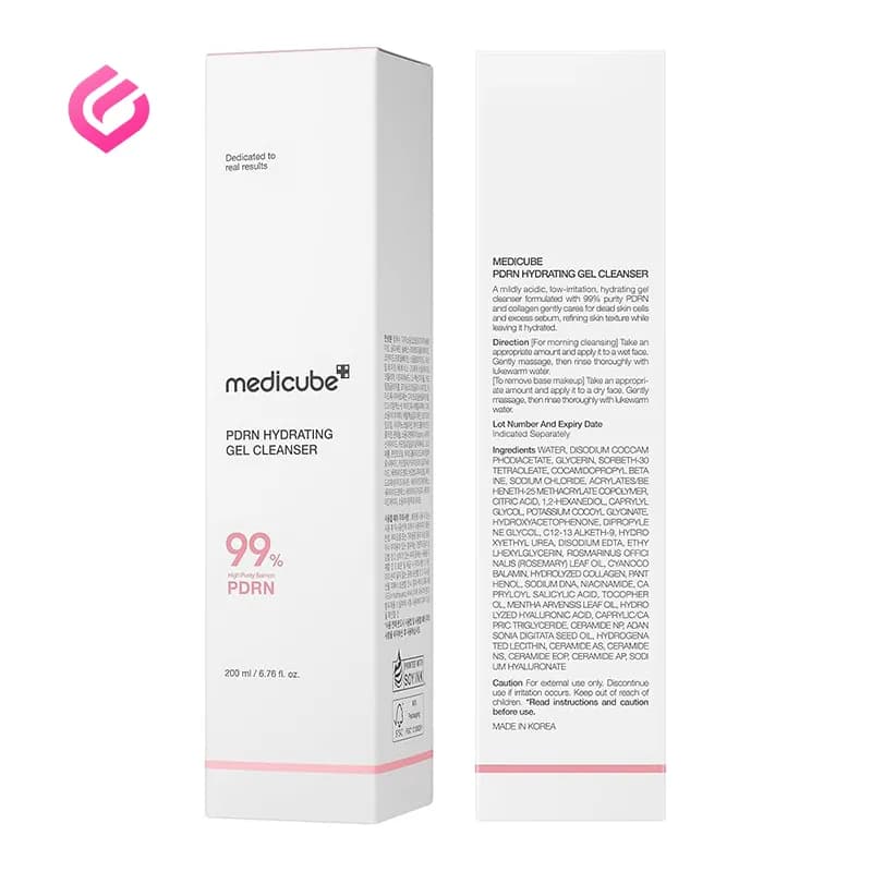 ژل شستشوی آبرسان مدیکیوب PDRN Pink Hydrating Gel Cleanser — تصویر ۶