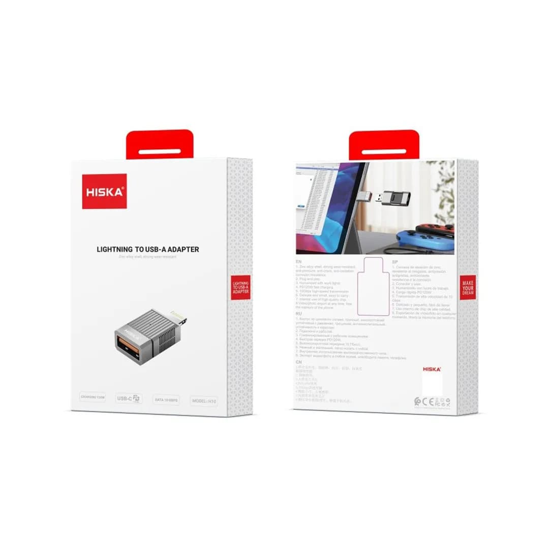 مبدل OTG لایتنینگ به USB هیسکا مدل H10 — تصویر ۲
