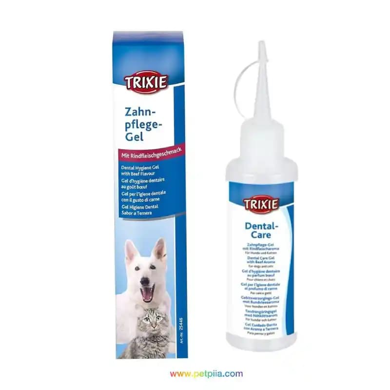 ژل دندان سگ و گربه تریکسی با طعم گوشت – ۱۰۰ گرم | Trixie Dental Care Gel — تصویر ۲