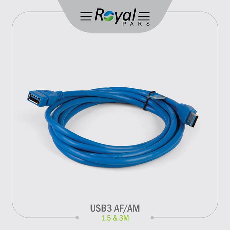 کابل افزایش طول USB3.0 رویال مدل AF/AM – طول 1.5 متر