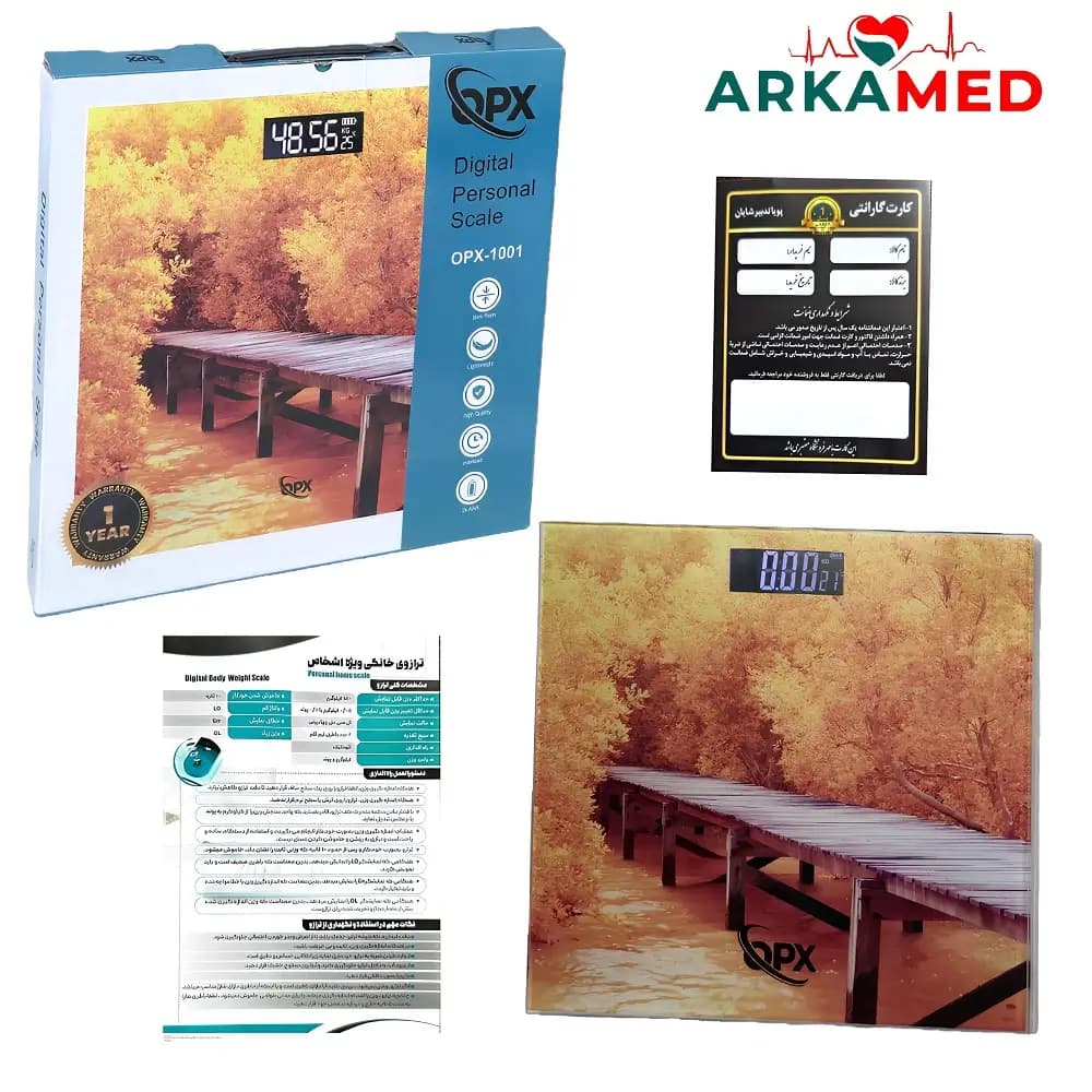 ترازوی وزن کشی دیجیتال اپکس 1001‑OPX طرح پاییز — تصویر ۲
