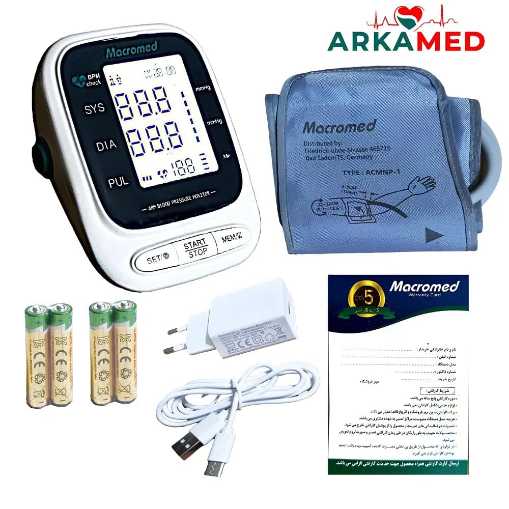 فشارسنج دیجیتال سخنگو ماکرومد مدل AES-121 — تصویر ۳