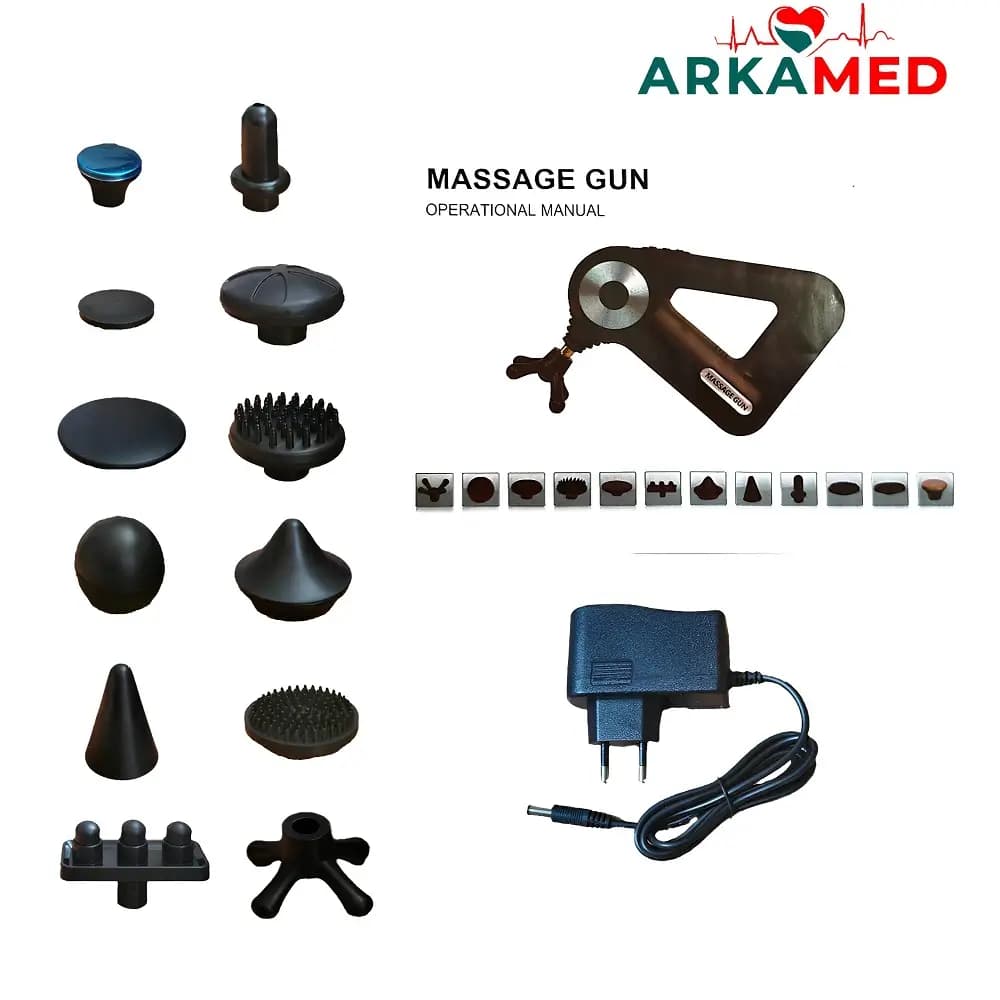 ماساژور تفنگی مدل MASSAGE GUN 12 HEADS — تصویر ۲
