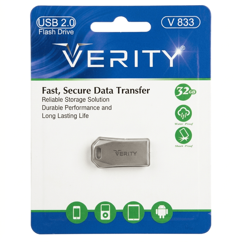 فلش مموری 32 گیگابایت USB2.0 وریتی مدل V833 — تصویر ۳