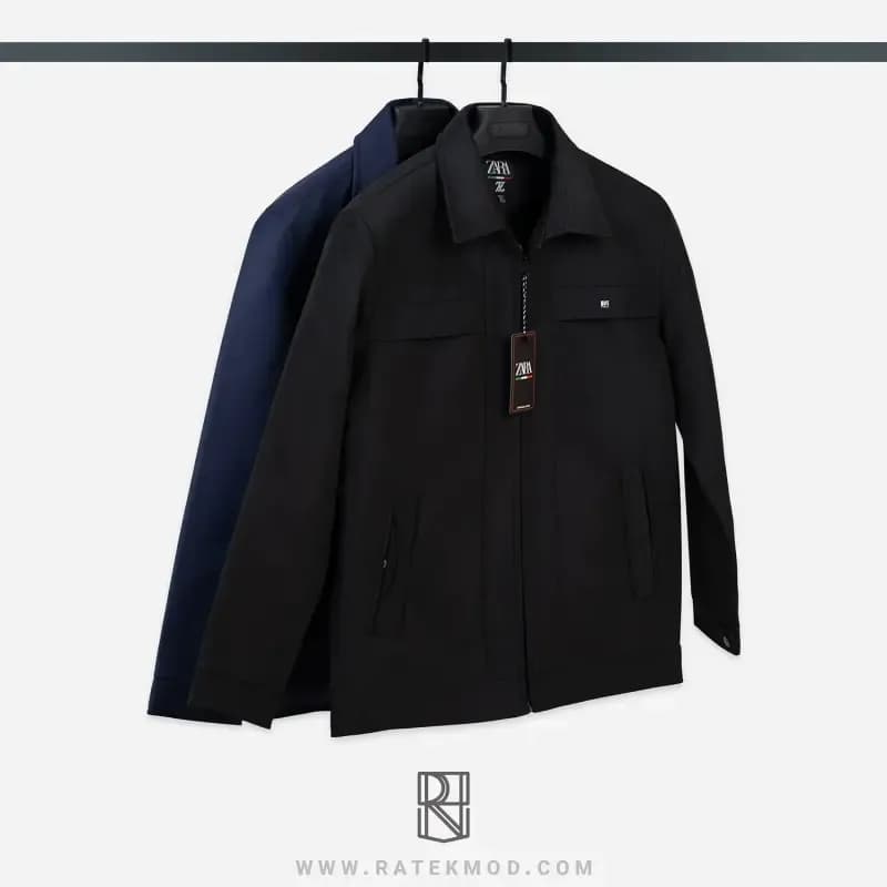 کاپشن یقه کتی پارچه سوپر سانتانا درجه یک سایز XL تا XXXL — تصویر ۴