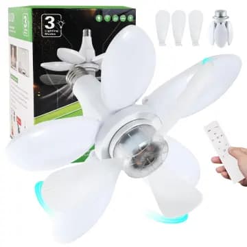 چراغ پنکهدار تاشو LED مدل Folding Fan Light با کنترل — تصویر ۹