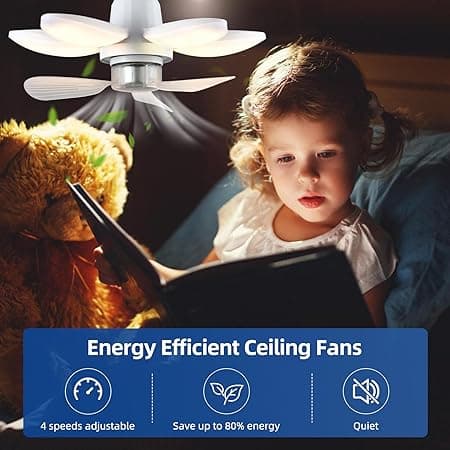چراغ پنکهدار تاشو LED مدل Folding Fan Light با کنترل — تصویر ۷
