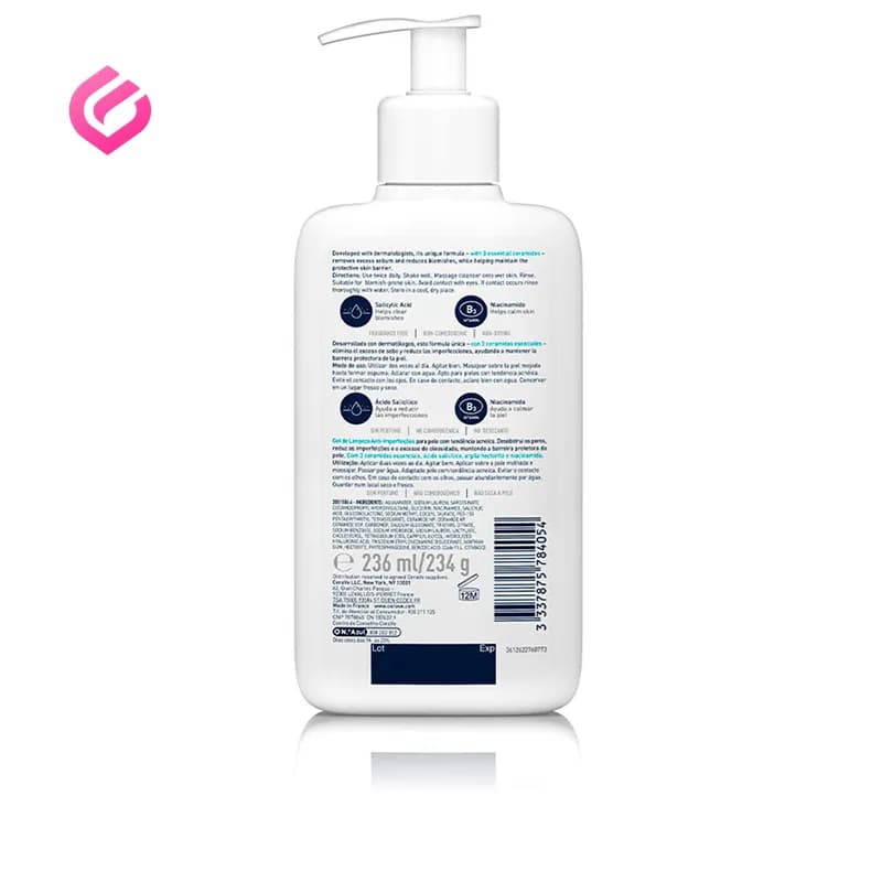ژل شستشو ضد جوش و کنترل آکنه سراوی CeraVe Blemish Control Cleanser — تصویر ۵