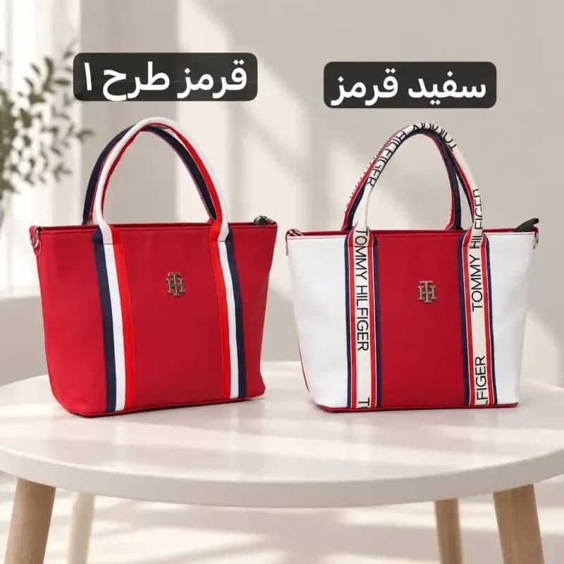کیف زنانه روزمره پارچه نانسی با بند بلند و جیب دار — تصویر ۵