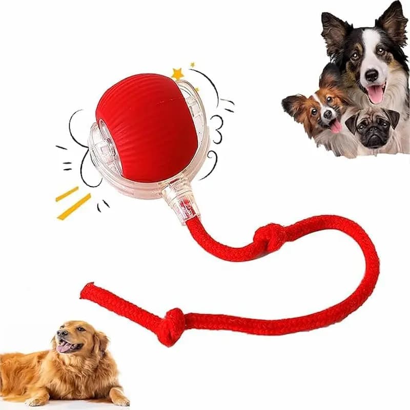توپ هوشمند گربه سه حالته با چراغ LED و سرعت قابل تنظیم — تصویر ۲