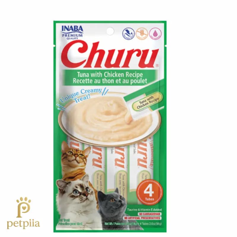 بستنی گربه اینابا چورو ماهی تن و مرغ – پک ۴ عددی