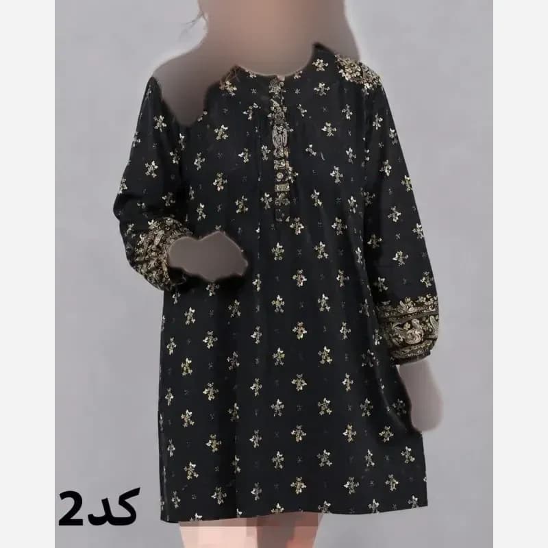 تونیک زنانه طرح اندونزی نخی سایز بزرگ قواره دار — تصویر ۶