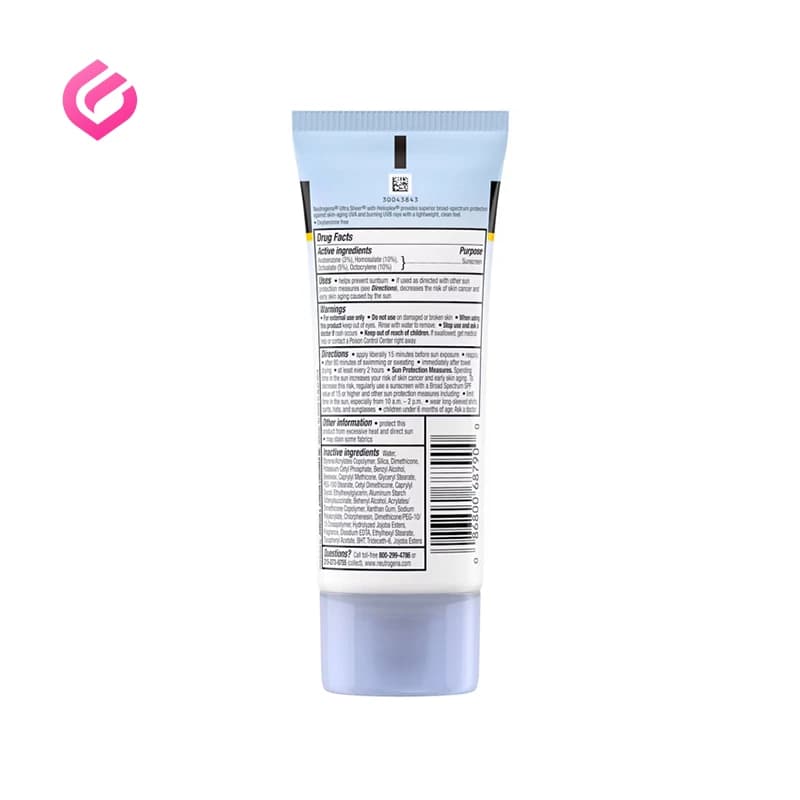 کرم ضد آفتاب نوتروژینا SPF 55 مدل Ultra Sheer Dry-Touch — تصویر ۳