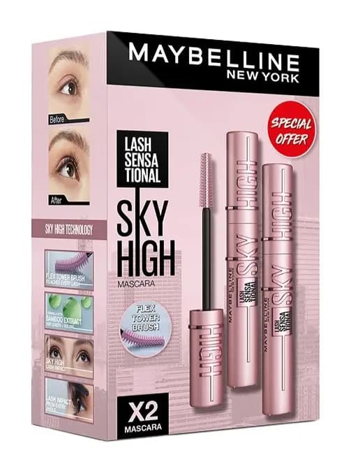 ست دو عددی ریمل میبلین | Maybelline Lash Sensational Sky High X2 — تصویر ۶